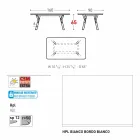 Varaschin Link tuintafel met teak houten poten, H 75 cm Viadurini