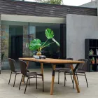 Varaschin Link teakhouten tuin eettafel H 75 cm Viadurini