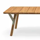 Varaschin Link teakhouten tuin eettafel H 75 cm Viadurini