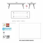 Varaschin Link Vaste eettafel tuin of binnenshuis H 75 cm Viadurini