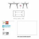 Varaschin Link Vaste eettafel tuin of binnenshuis H 75 cm Viadurini