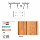 Varaschin Link Vaste eettafel tuin of binnenshuis H 75 cm Viadurini