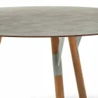 Varaschin koppeling Ronde buiten tafel met teak poten, H 65cm Viadurini