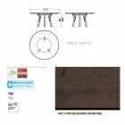 Varaschin koppeling Ronde buiten tafel met teak poten, H 65cm Viadurini