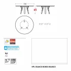 Varaschin koppeling Ronde buiten tafel met teak poten, H 65cm Viadurini