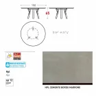 Varaschin Links Ronde tafel voor indoor / outdoor modern design, H 65 cm Viadurini