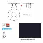 Varaschin Links Ronde tafel voor indoor / outdoor modern design, H 65 cm Viadurini