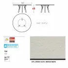 Varaschin Links Ronde tafel voor indoor / outdoor modern design, H 65 cm Viadurini