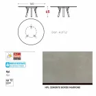 Varaschin Links Ronde tafel voor indoor / outdoor modern design, H 65 cm Viadurini