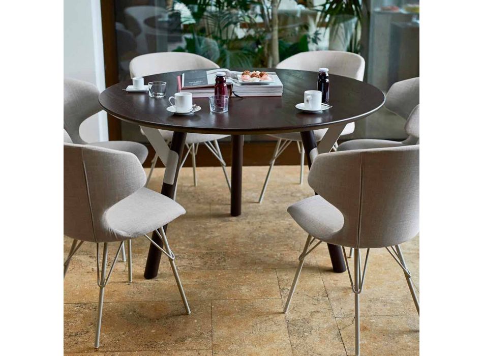 Varaschin Links Ronde tafel voor indoor / outdoor modern design, H 65 cm Viadurini