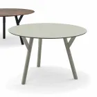 Varaschin Links Ronde tafel voor indoor / outdoor modern design, H 65 cm Viadurini