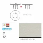 Varaschin Links Ronde tafel voor indoor / outdoor modern design, H 65 cm Viadurini