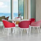 Varaschin Links Ronde tafel voor indoor / outdoor modern design, H 65 cm Viadurini