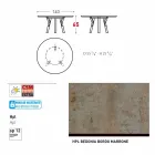 Varaschin Links Ronde tafel voor indoor / outdoor modern design, H 65 cm Viadurini