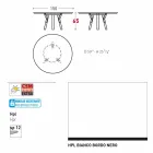 Varaschin Links Ronde tafel voor indoor / outdoor modern design, H 65 cm Viadurini