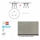 Varaschin verbindt round tuintafel met teakhouten poten, H 75cm Viadurini