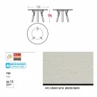 Varaschin verbindt round tuintafel met teakhouten poten, H 75cm Viadurini