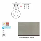 Varaschin verbindt round tuintafel met teakhouten poten, H 75cm Viadurini