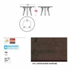 Varaschin verbindt round tuintafel met teakhouten poten, H 75cm Viadurini