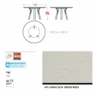 Varaschin verbindt round tuintafel met teakhouten poten, H 75cm Viadurini