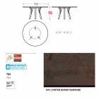 Varaschin Links Ronde tafel modern design tuin, H 75 cm Viadurini