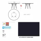 Varaschin Links Ronde tafel modern design tuin, H 75 cm Viadurini