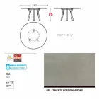 Varaschin Links Ronde tafel modern design tuin, H 75 cm Viadurini