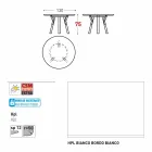 Varaschin Links Ronde tafel modern design tuin, H 75 cm Viadurini