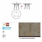 Varaschin Links Ronde tafel modern design tuin, H 75 cm Viadurini