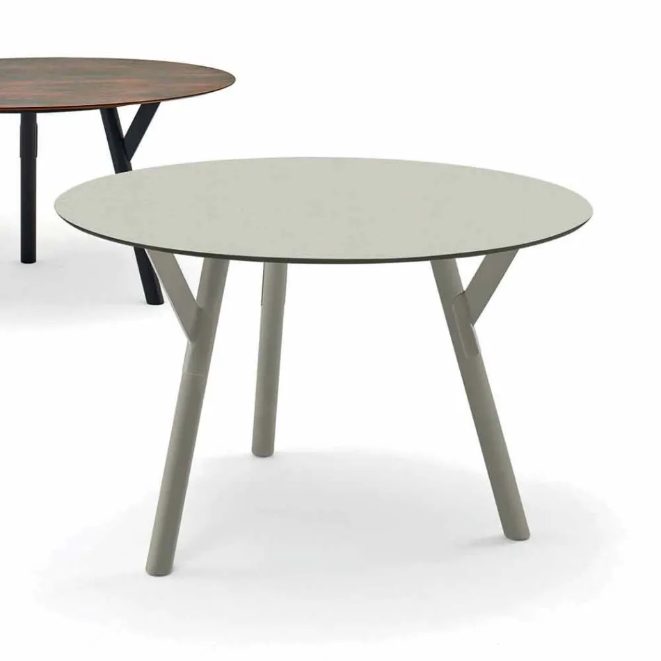 Varaschin Links Ronde tafel modern design tuin, H 75 cm Viadurini