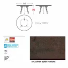 Varaschin Links Ronde tafel modern design tuin, H 75 cm Viadurini