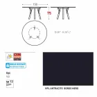 Varaschin Links Ronde tafel modern design tuin, H 75 cm Viadurini