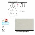 Varaschin Links Ronde tafel modern design tuin, H 75 cm Viadurini