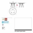 Varaschin Links Ronde tafel modern design tuin, H 75 cm Viadurini