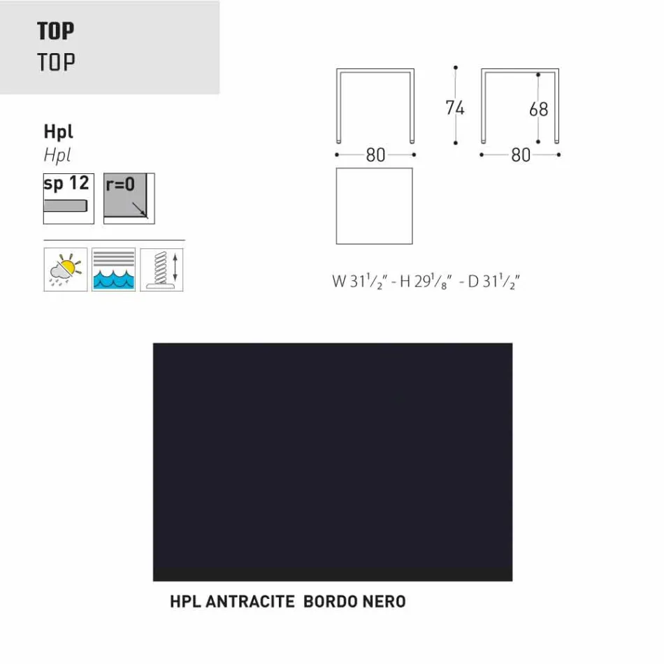 Varaschin Victor tafel voor binnen en tuin dineren, modern design Viadurini