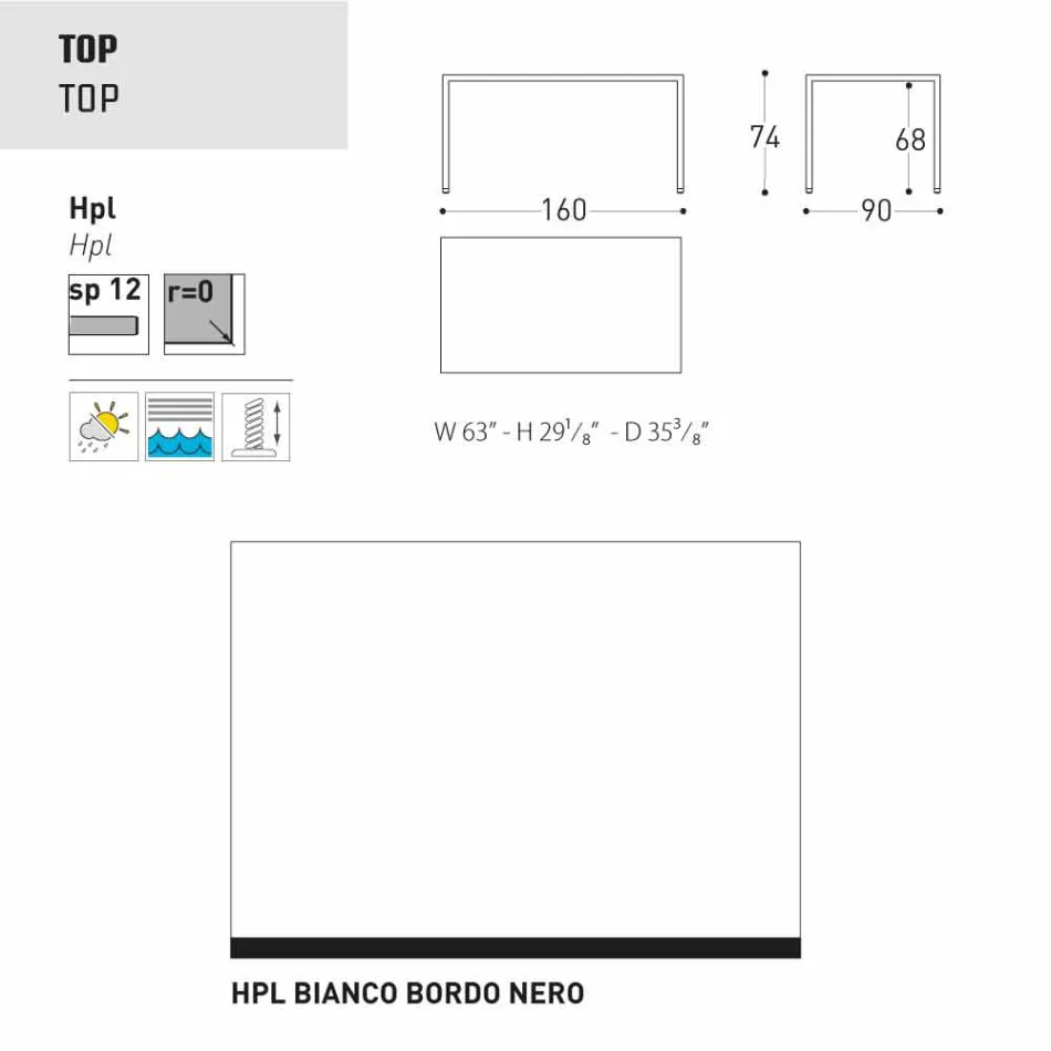 Varaschin Victor tafel voor binnen en tuin dineren, modern design Viadurini