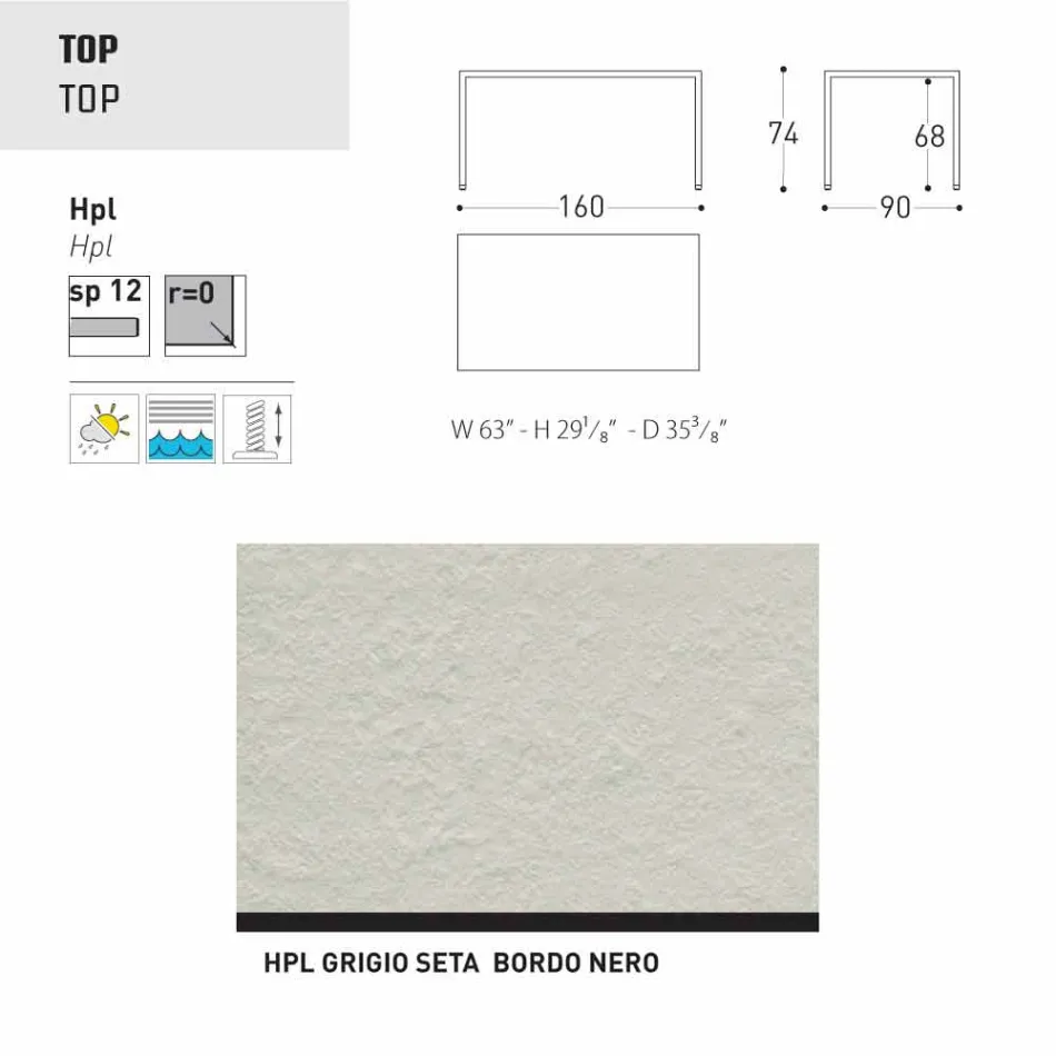 Varaschin Victor tafel voor binnen en tuin dineren, modern design Viadurini