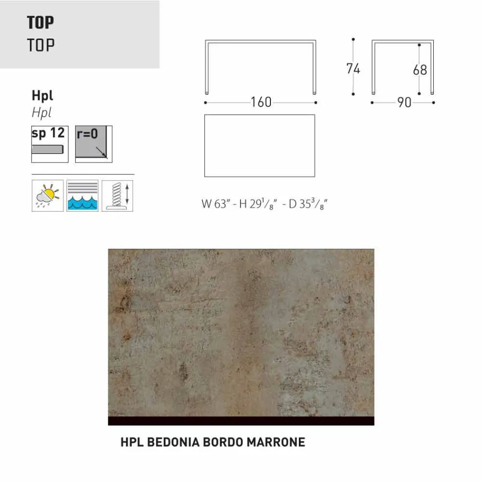 Varaschin Victor tafel voor binnen en tuin dineren, modern design Viadurini