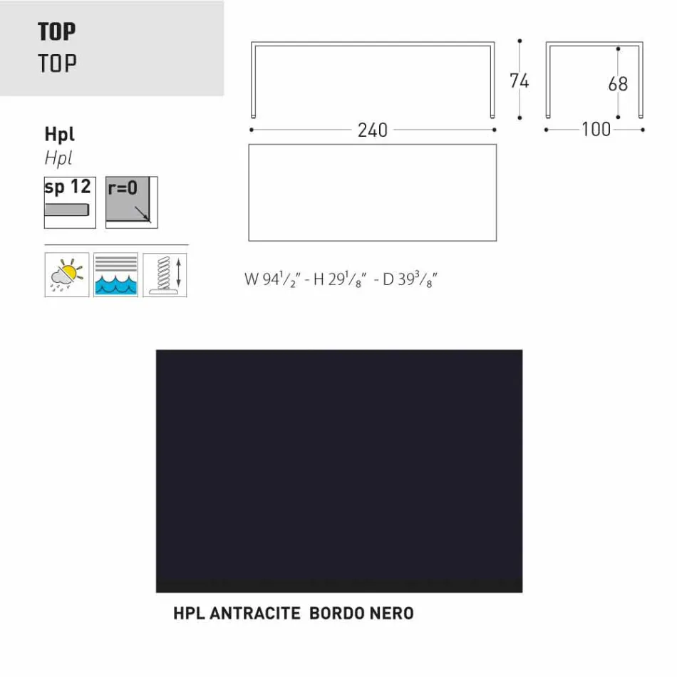 Varaschin Victor tafel voor binnen en tuin dineren, modern design Viadurini