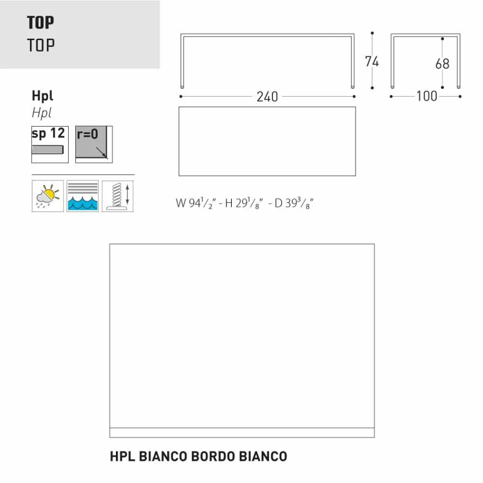 Varaschin Victor tafel voor binnen en tuin dineren, modern design Viadurini