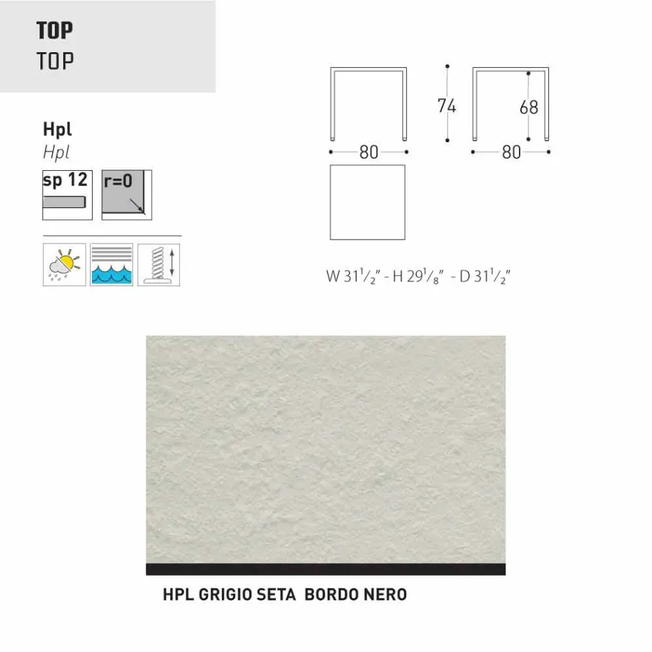 Varaschin Victor tafel voor binnen en tuin dineren, modern design Viadurini