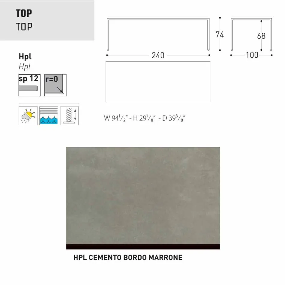Varaschin Victor tafel voor binnen en tuin dineren, modern design Viadurini