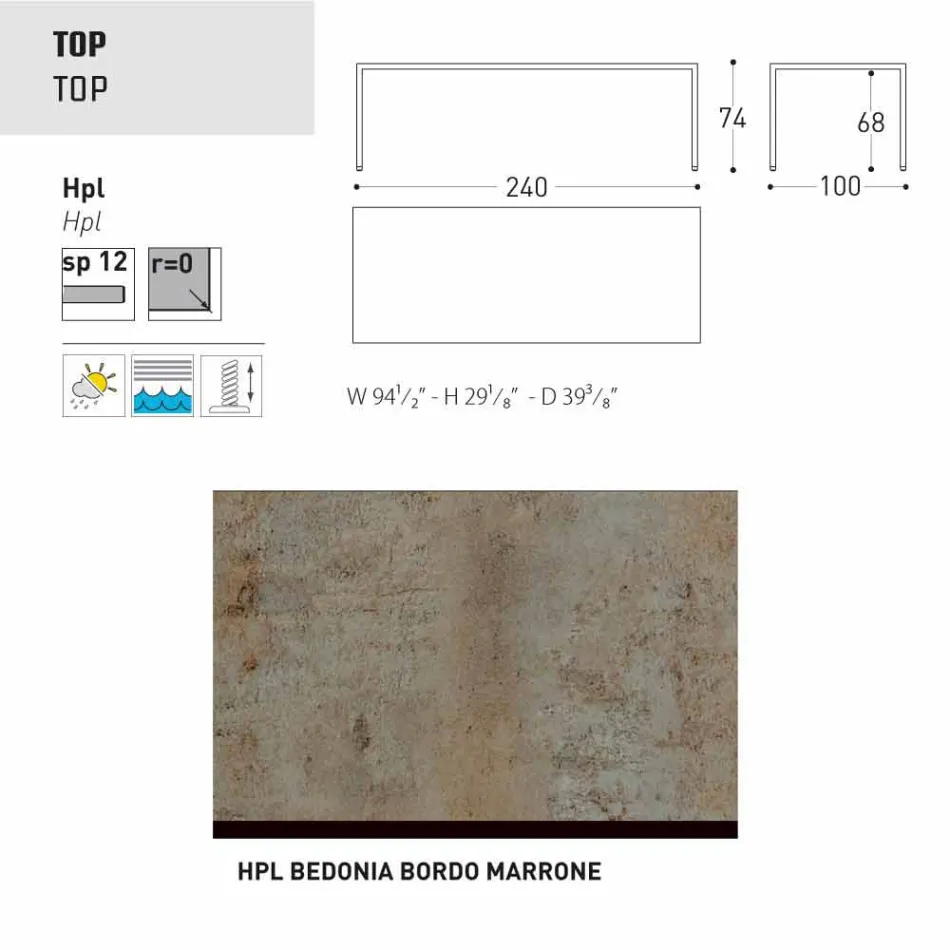 Varaschin Victor tafel voor binnen en tuin dineren, modern design Viadurini
