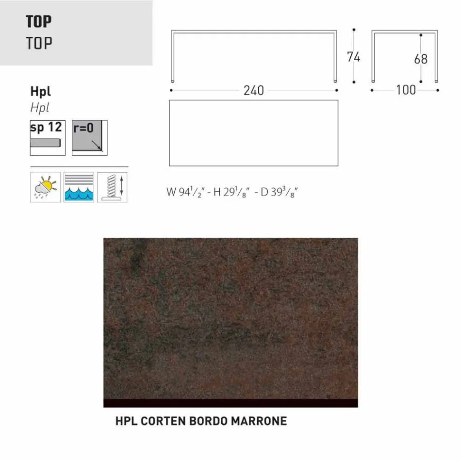 Varaschin Victor tafel voor binnen en tuin dineren, modern design Viadurini