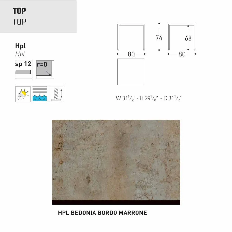 Varaschin Victor tafel voor binnen en tuin dineren, modern design Viadurini