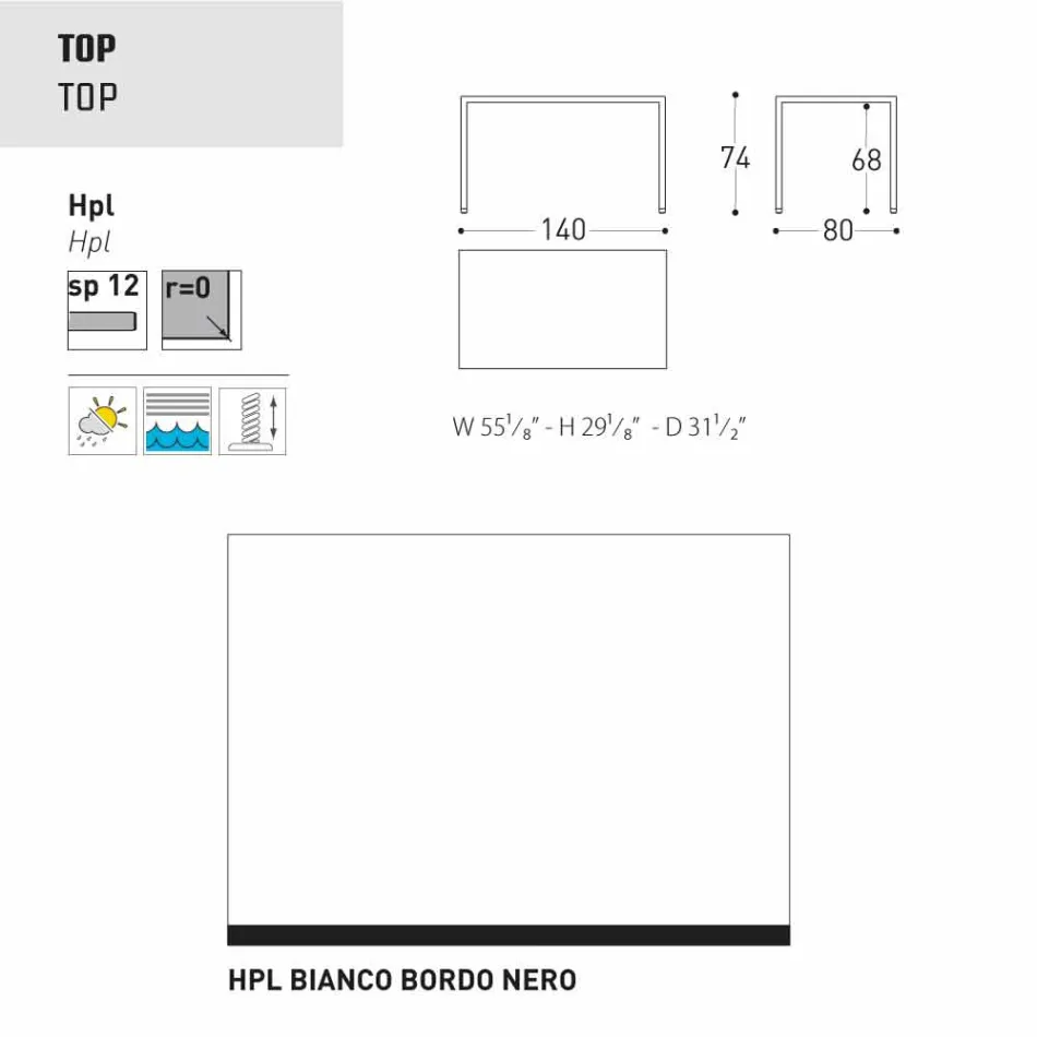 Varaschin Victor tafel voor binnen en tuin dineren, modern design Viadurini