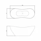 Moderne vrijstaande design badkuip gemaakt in Ragusa Italië Viadurini