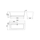 Witte vrijstaande badkuip in massief oppervlak Made in Italy - Cleopatra Viadurini