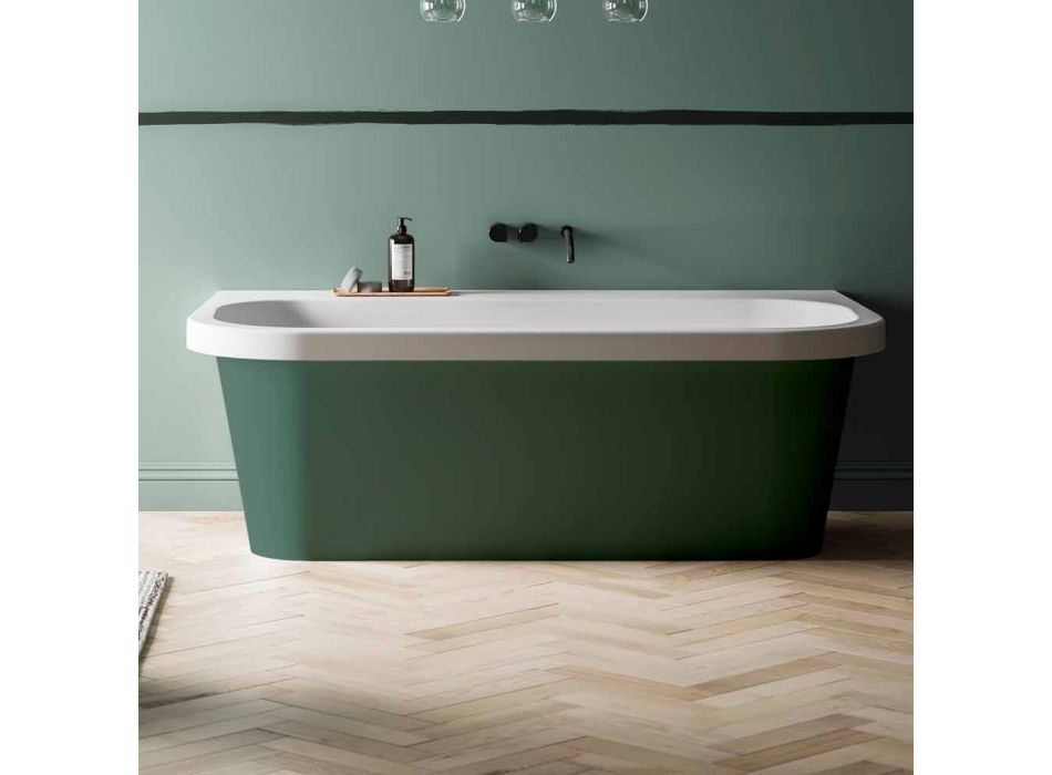 Glanzend / ondoorzichtig bad in twee kleuren, vrijstaand, modern - Margex Viadurini