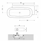 Wit design vrijstaande badkuip in moderne stijl - Lipperiavas1 Viadurini